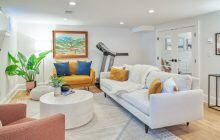 Bright Tangletown Basement Retreat