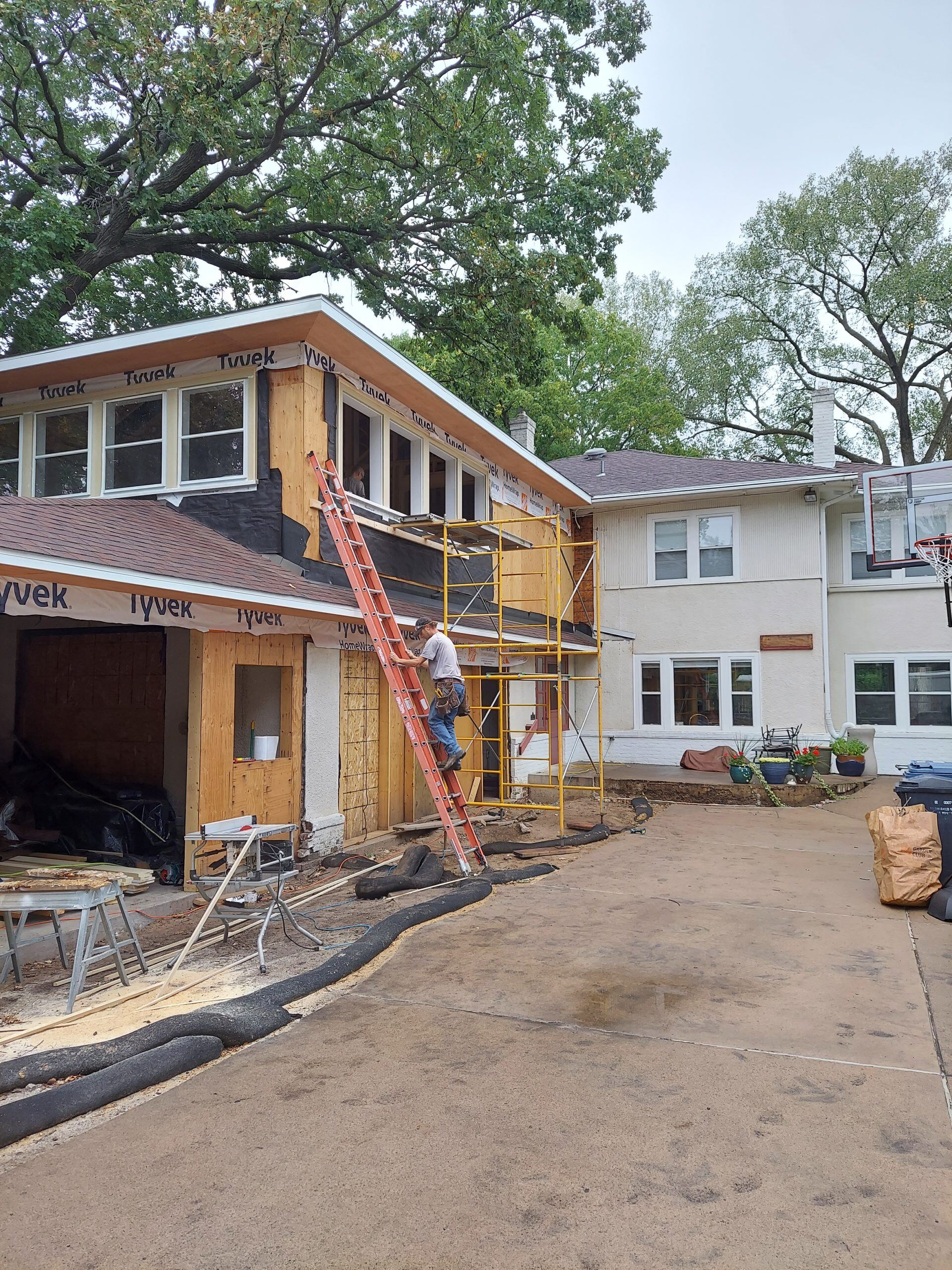 Garage Expansion with Sun Room