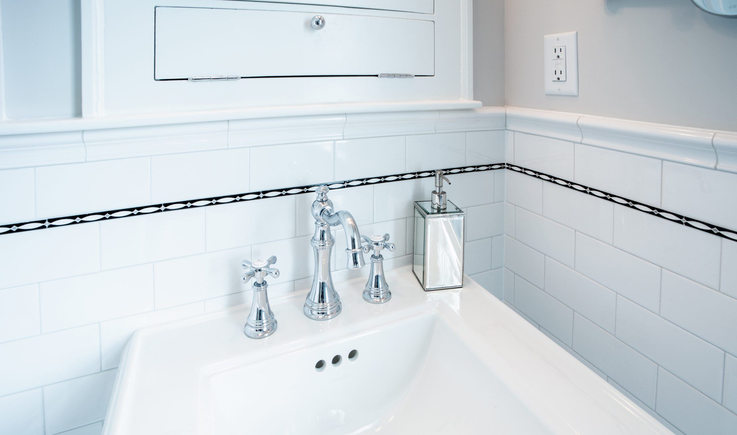 Traditional Diamond Lake Bathroom with a Twist